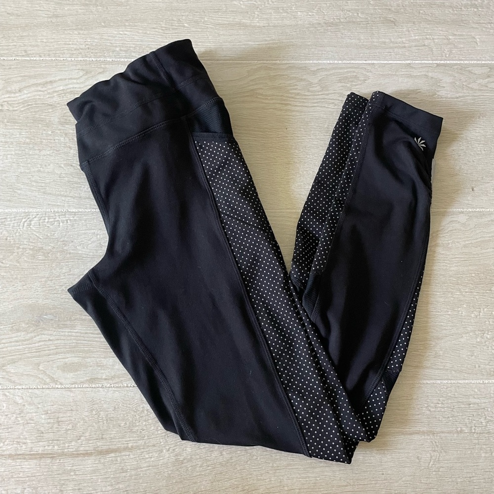 Athleta Black Reflective Leggings
